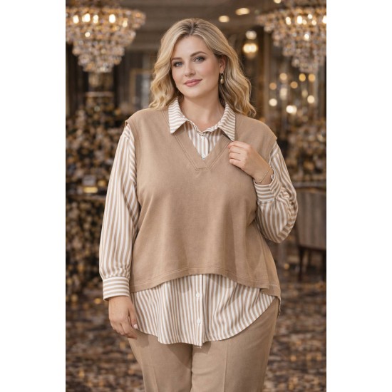 KRISTAL KUMAS GOMLEK YAKA BLUZ 188400