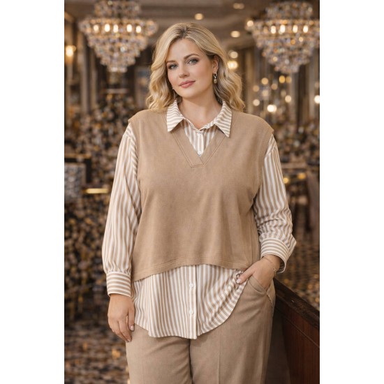 KRISTAL KUMAS GOMLEK YAKA BLUZ 188400