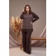 CRYSTAL FABRIC AND FRONT PATTERNED SILK CUPRO SET 191313