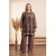 PIQUE MODAL AND FRONT PATTERNED SILK CUPRO FABRIC SET 191315