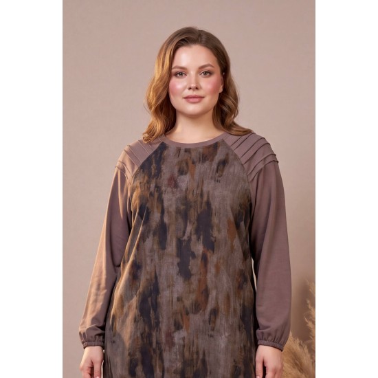 PIQUE MODAL AND FRONT PATTERNED SILK CUPRO FABRIC SET 191315