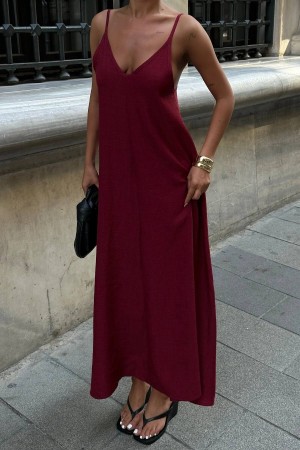 KETEN LOOK KUMAS ELBISE 188892