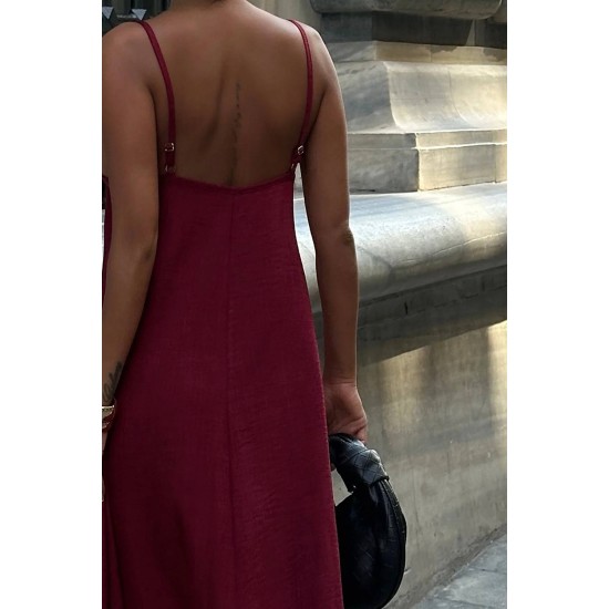 KETEN LOOK KUMAS ELBISE 188892