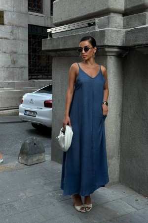 KETEN LOOK KUMAS ELBISE 188895