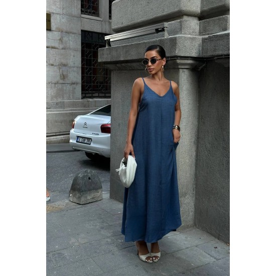 KETEN LOOK KUMAS ELBISE 188895