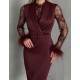 TULLE DETAIL EVENING DRESS 190232