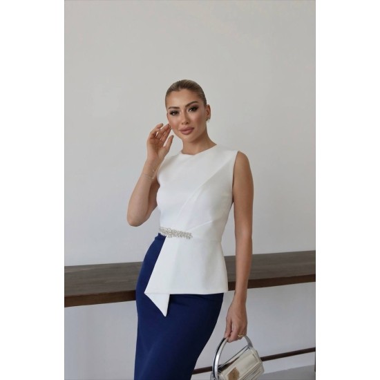 TAŞ DETAY BLUZ ABIYE ELBISE 190268