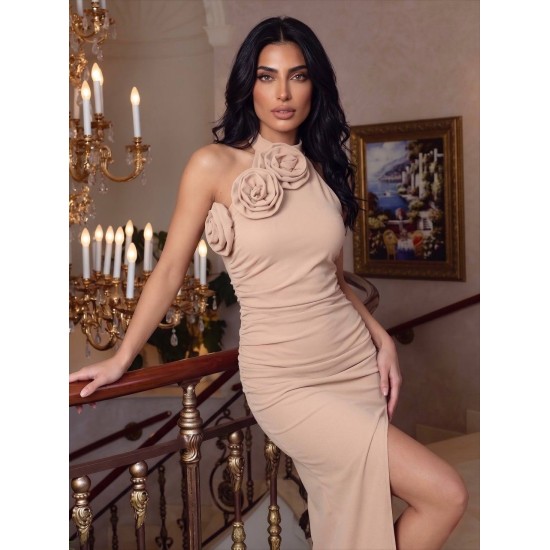 SATIN EVENING DRESS 190103