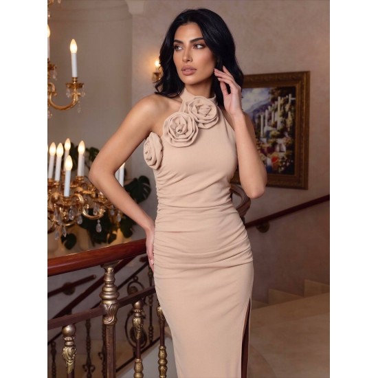 SATIN EVENING DRESS 190103