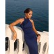 SATIN EVENING DRESS 190102