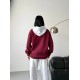 3 THREAD BRUSHED PRINTED CONTRAST DETAIL OVERSIZE SWEATSHIRT 191419