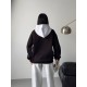 3 IPLIK SARDONLU BASKILI GARNILI OVERSIZE SWEAT 191421