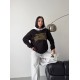 3 IPLIK SARDONLU BASKILI GARNILI OVERSIZE SWEAT 191421