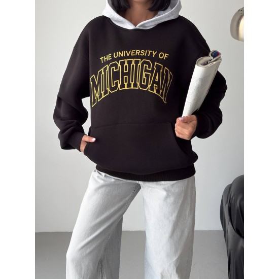 3 IPLIK SARDONLU BASKILI GARNILI OVERSIZE SWEAT 191421