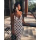 POLKA DOT SATIN FABRIC DRESS 190779