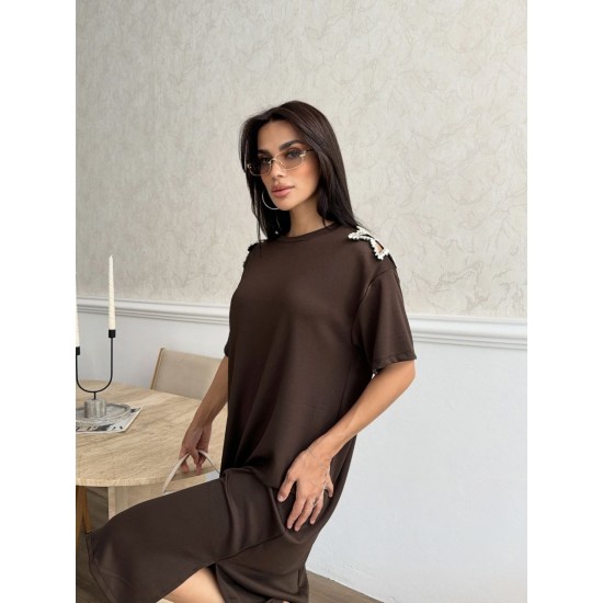 EL ISLEMELI TASLI ELBISE 190345