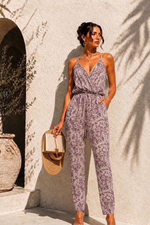 WOVEN VISCOSE FABRIC JUMPSUIT 189554
