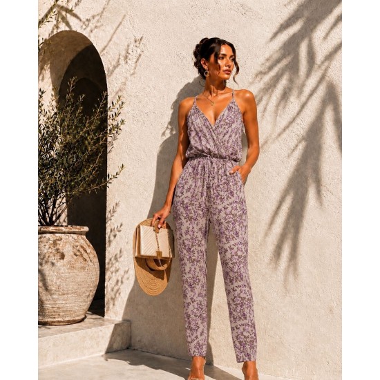WOVEN VISCOSE FABRIC JUMPSUIT 189554