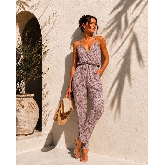 WOVEN VISCOSE FABRIC JUMPSUIT 189554