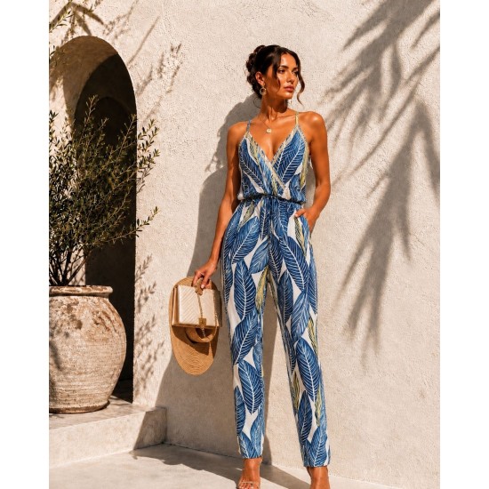 WOVEN VISCOSE FABRIC JUMPSUIT 189556