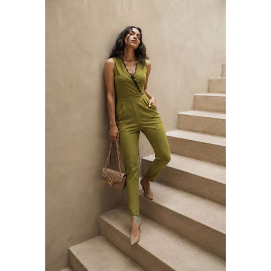 SCUBA CREPE FABRIC JUMPSUIT 189550