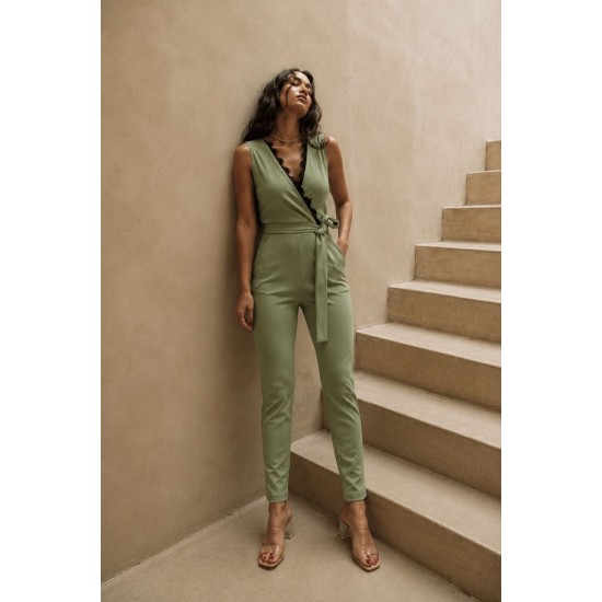 SCUBA CREPE FABRIC JUMPSUIT 189547