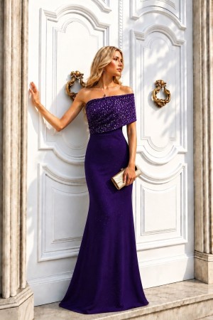 GLITTER SHIMMER CREPE DRESS 189543