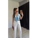 IP BAGLAMA DETAYLI FIRFIRLI BLUZ 190934