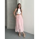 ADJUSTABLE ELASTIC WAIST LINED TENCEL SKIRT 190945