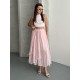ADJUSTABLE ELASTIC WAIST LINED TENCEL SKIRT 190945