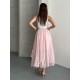 ADJUSTABLE ELASTIC WAIST LINED TENCEL SKIRT 190945