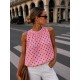 POLKA DOT OPEN BACK BLOUSE 190445