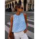 POLKA DOT OPEN BACK BLOUSE 190446