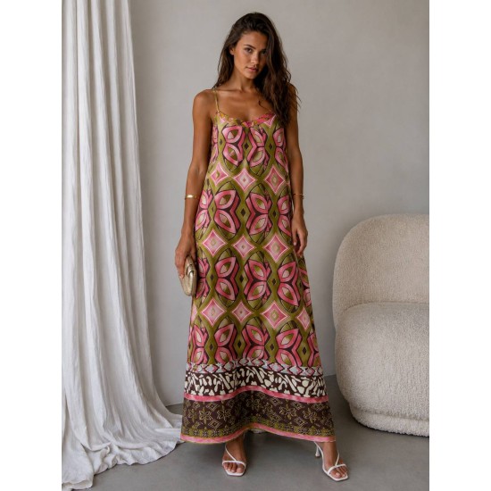 WOVEN VISCOSE STRAP DRESS 190457