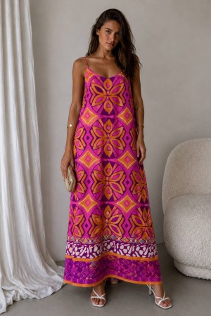 WOVEN VISCOSE STRAP DRESS 190458