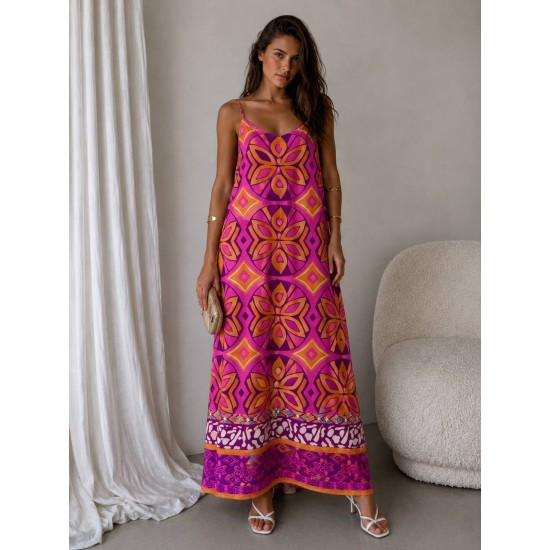 WOVEN VISCOSE STRAP DRESS 190458