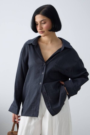 MODAL KUMAS OVERSIZE GOMLEK 191228