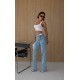 DESIGNER STAR STONE STRETCH PALAZZO JEANS 190497