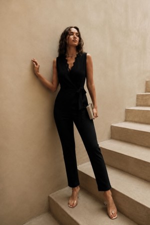 SCUBA CREPE FABRIC JUMPSUIT 189548