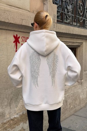 TAS BASKLI MELEK KANAT SWEAT 192459