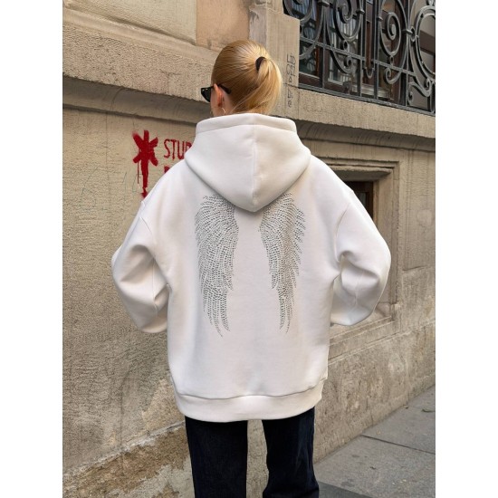 TAS BASKLI MELEK KANAT SWEAT 192459