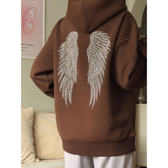TAS BASKLI MELEK KANAT SWEAT 192461