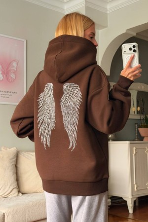 TAS BASKLI MELEK KANAT SWEAT 192461