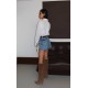LASER DISTRESSED DENIM SHORTS 190500