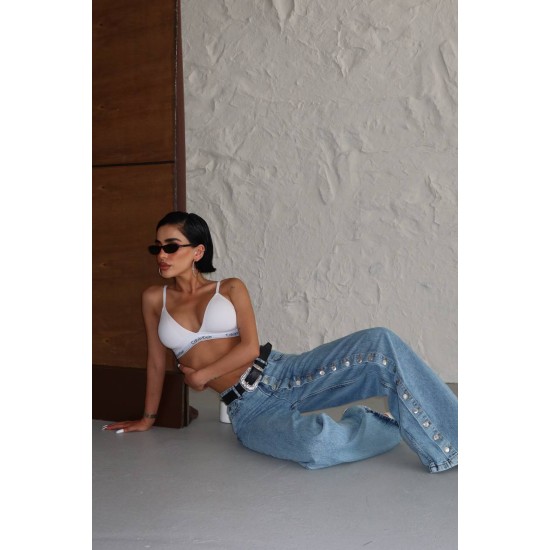 DESIGNER FULL BUTTON DENIM JEANS 190498