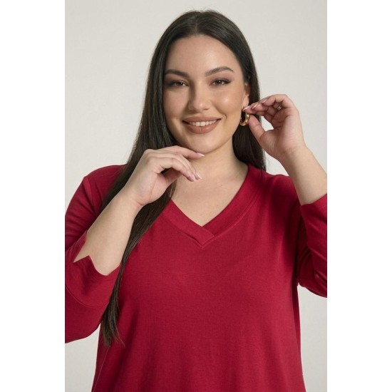 VİSKON V YAKA BLUZ 188325