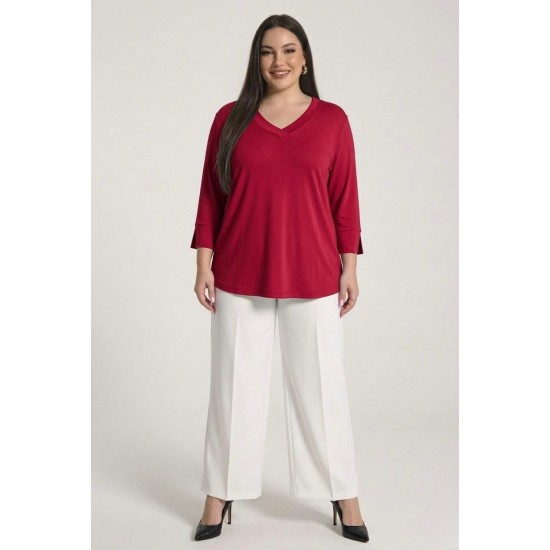 VİSKON V YAKA BLUZ 188325