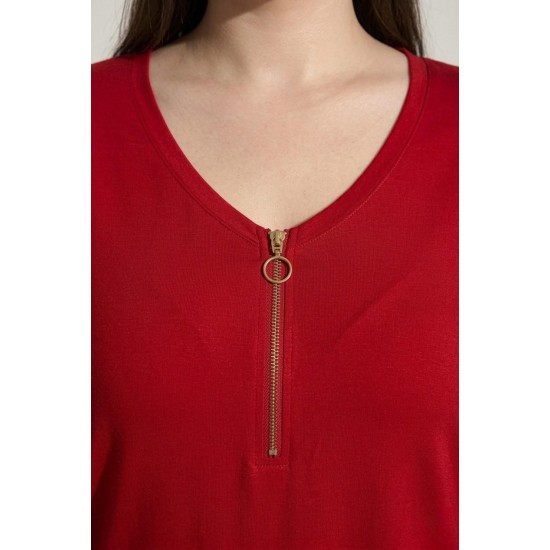 VİSKON V YAKA BLUZ 188330