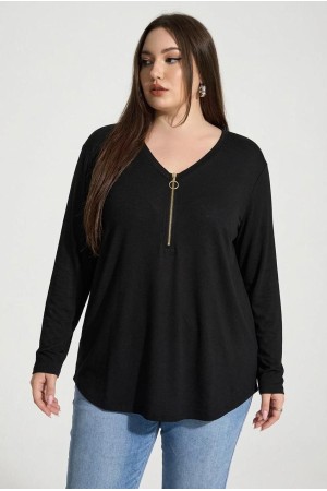 VISCOSE V-NECK BLOUSE 188331