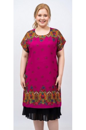 DESENLİ TÜLBENT ELBİSE 185990